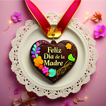 MEDALLAS DE CHOCOLATE 6 CMS CORAZON