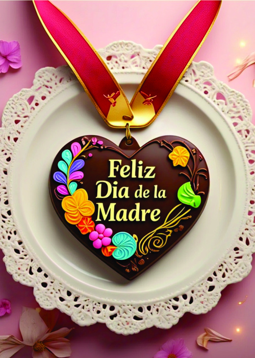 MEDALLAS DE CHOCOLATE 6 CMS CORAZON