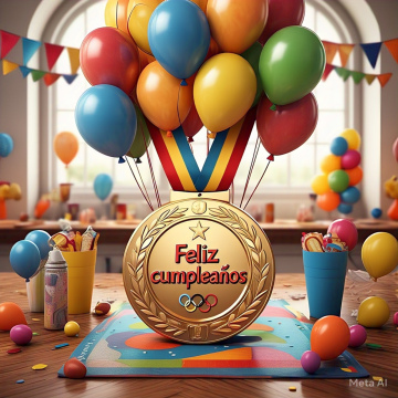 MEDALLAS CUMPLEAÑOS DE 6 CMS X 24 UNIDADES